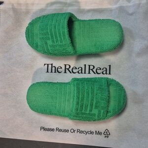 Bottega Veneta Terry Cloth Sponge Slides / Sandals/ Slippers